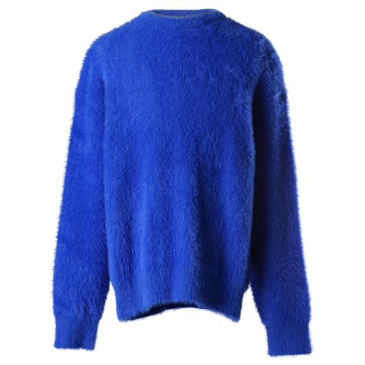 SHAGGY KNIT CREW / BLUE