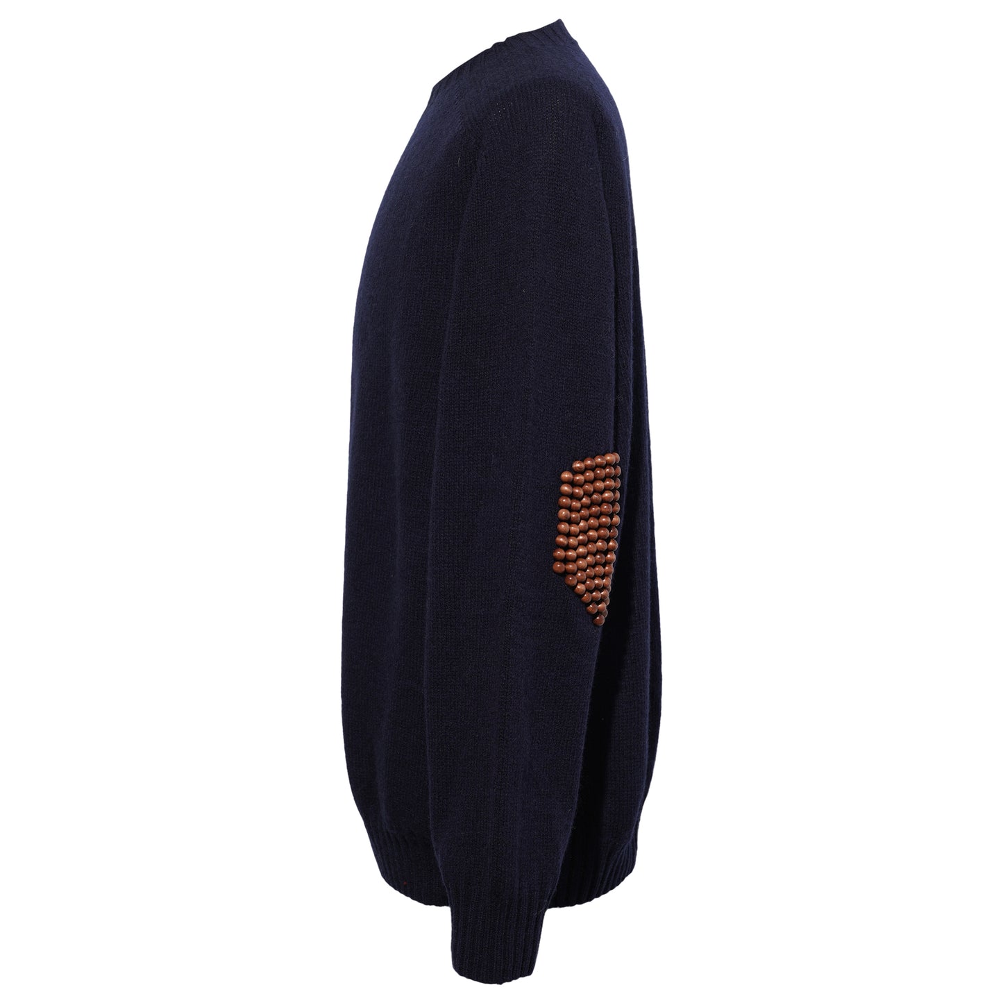 PEARLPAD SWEATER / 748:NAVY/BROWN