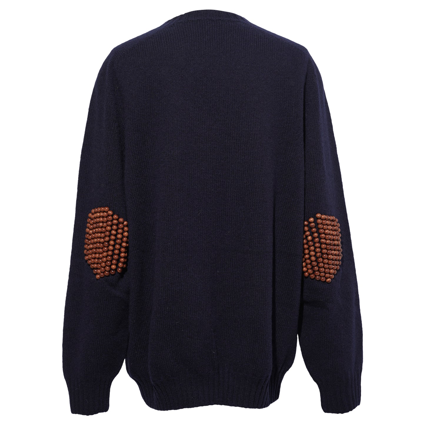 PEARLPAD SWEATER / 748:NAVY/BROWN