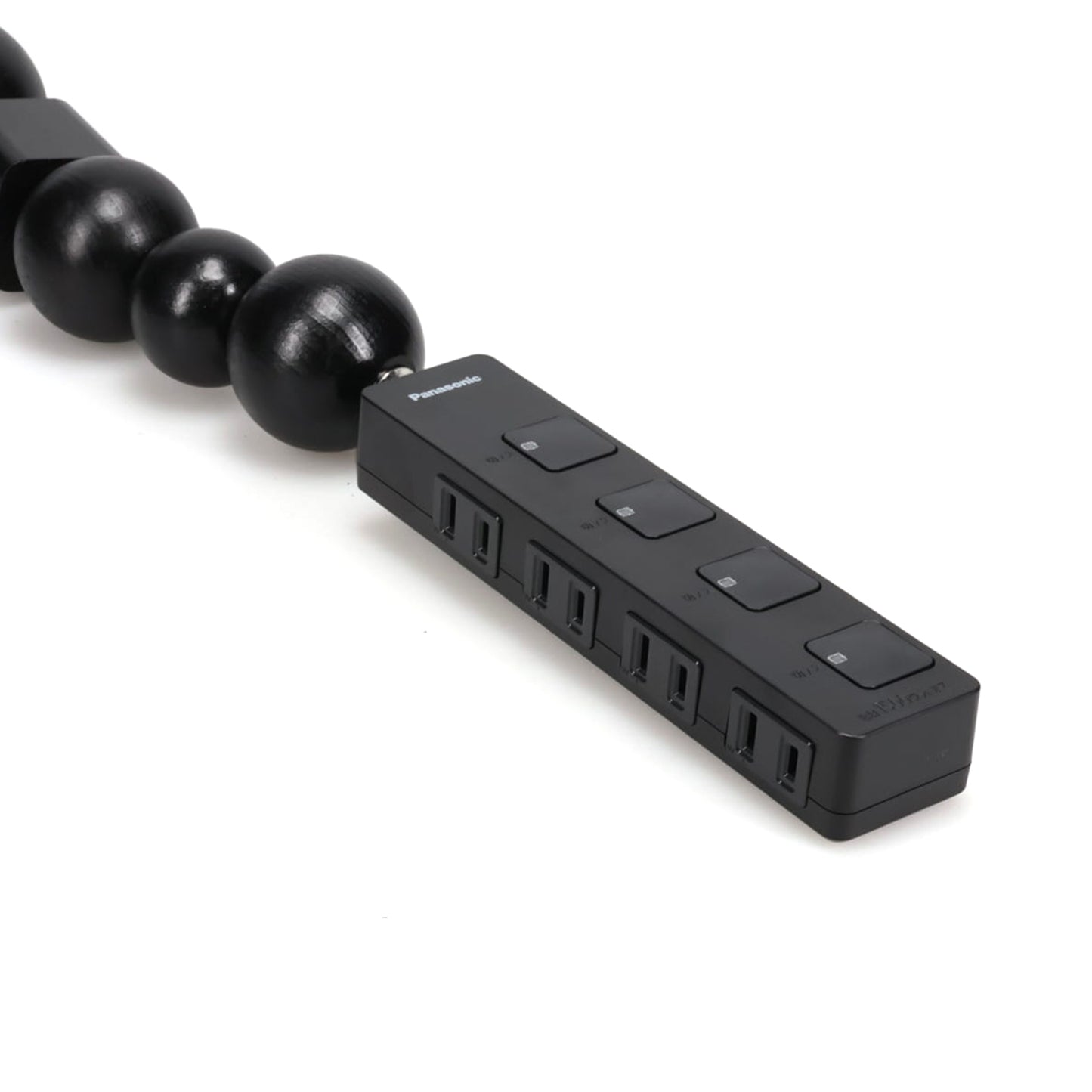 CABLE JEWELRY MULTIPLUG WOODEN ELEMENTS / BLACK&BLACK