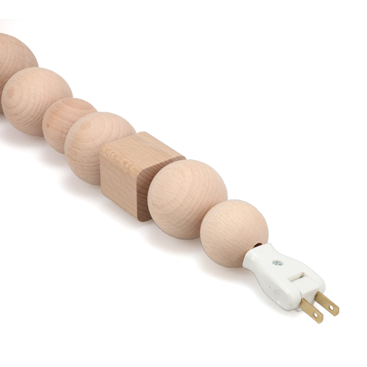 CABLE JEWELRY MULTIPLUG WOODEN ELEMENTS / WHITE&NATURAL