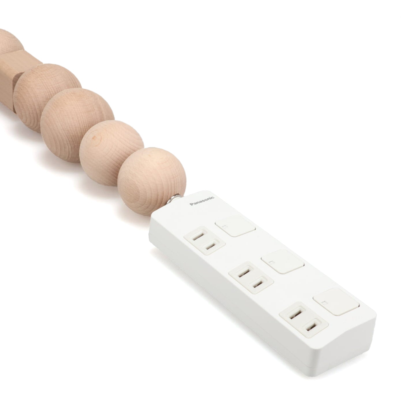 CABLE JEWELRY MULTIPLUG WOODEN ELEMENTS / WHITE&NATURAL