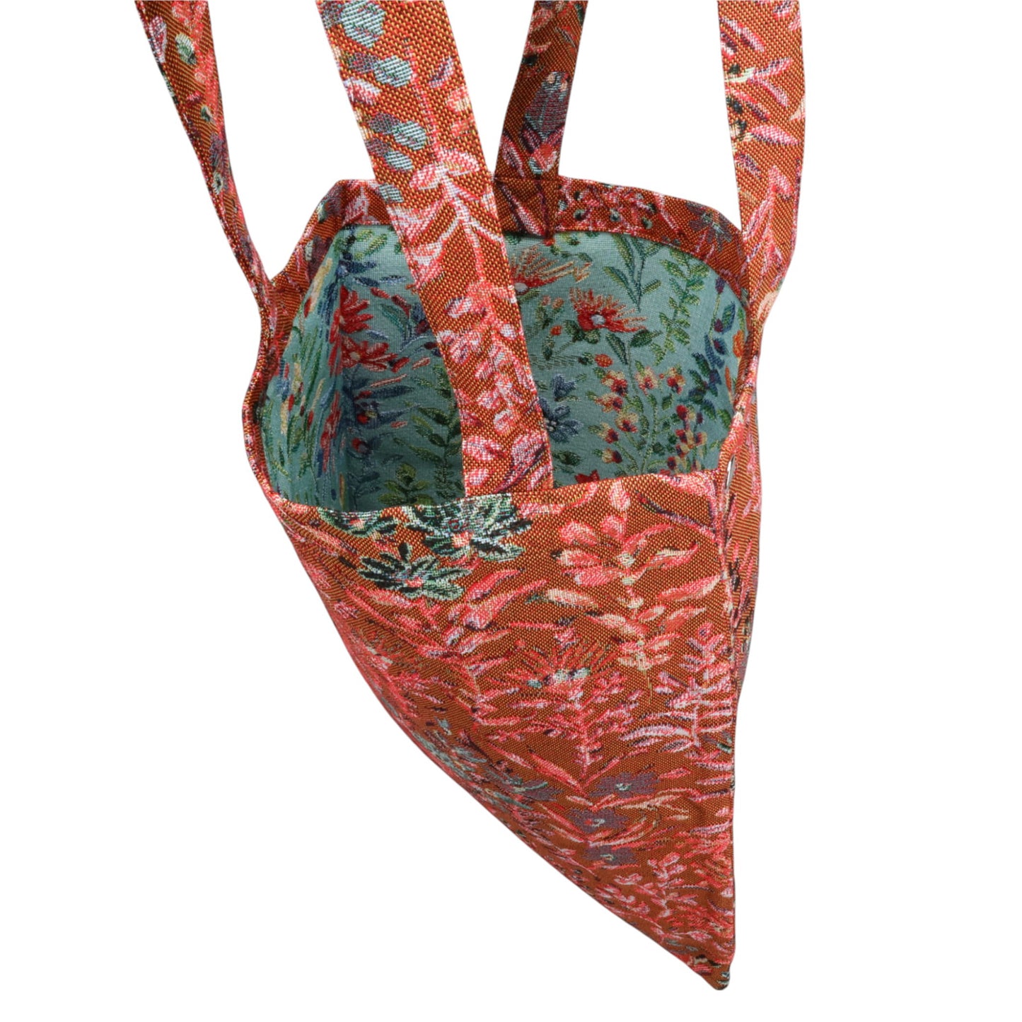 GOBELINBAG / 351:MINI FLOWER II REDBROWN