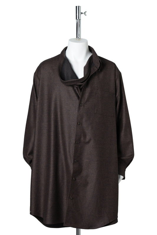 NECKERCHIEFDRESS / BLS063:BROWN MELANGE