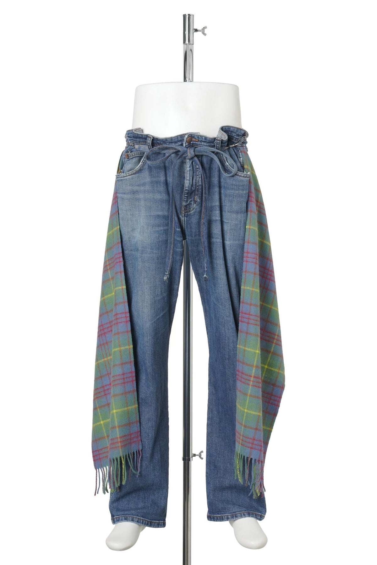 SCARFJEANS / BLS811:TARTAN/BLUE