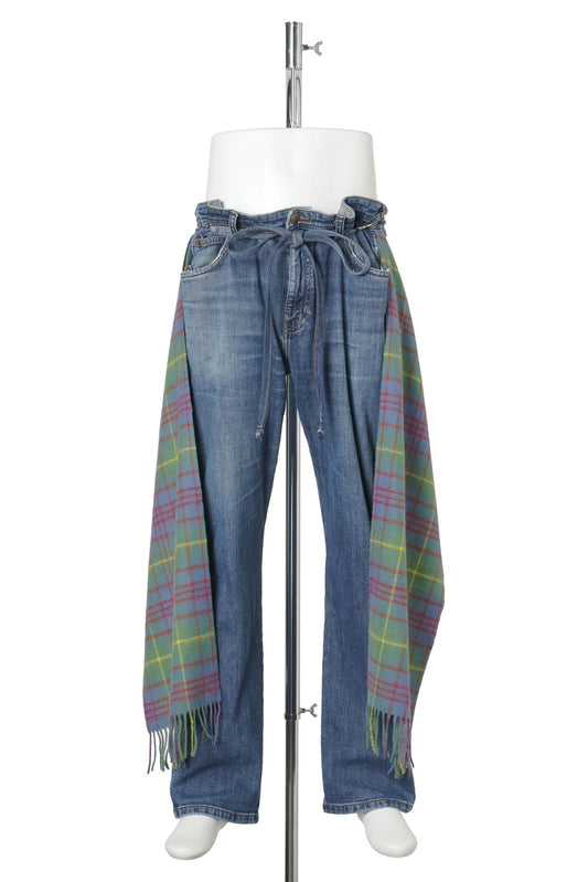 SCARFJEANS / BLS811:TARTAN/BLUE
