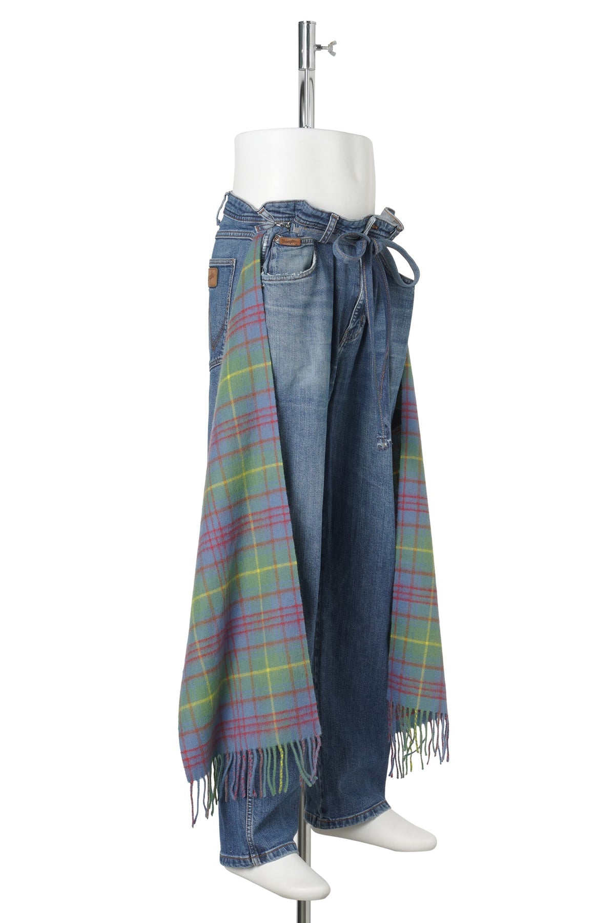 SCARFJEANS / BLS811:TARTAN/BLUE