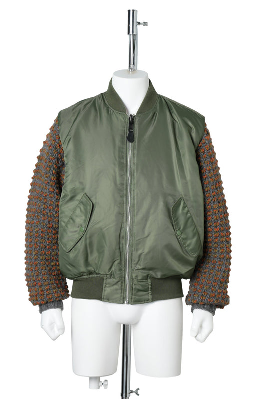 SLEEVEBOMBAR / BLS722:OLIVE/PUMPKIN