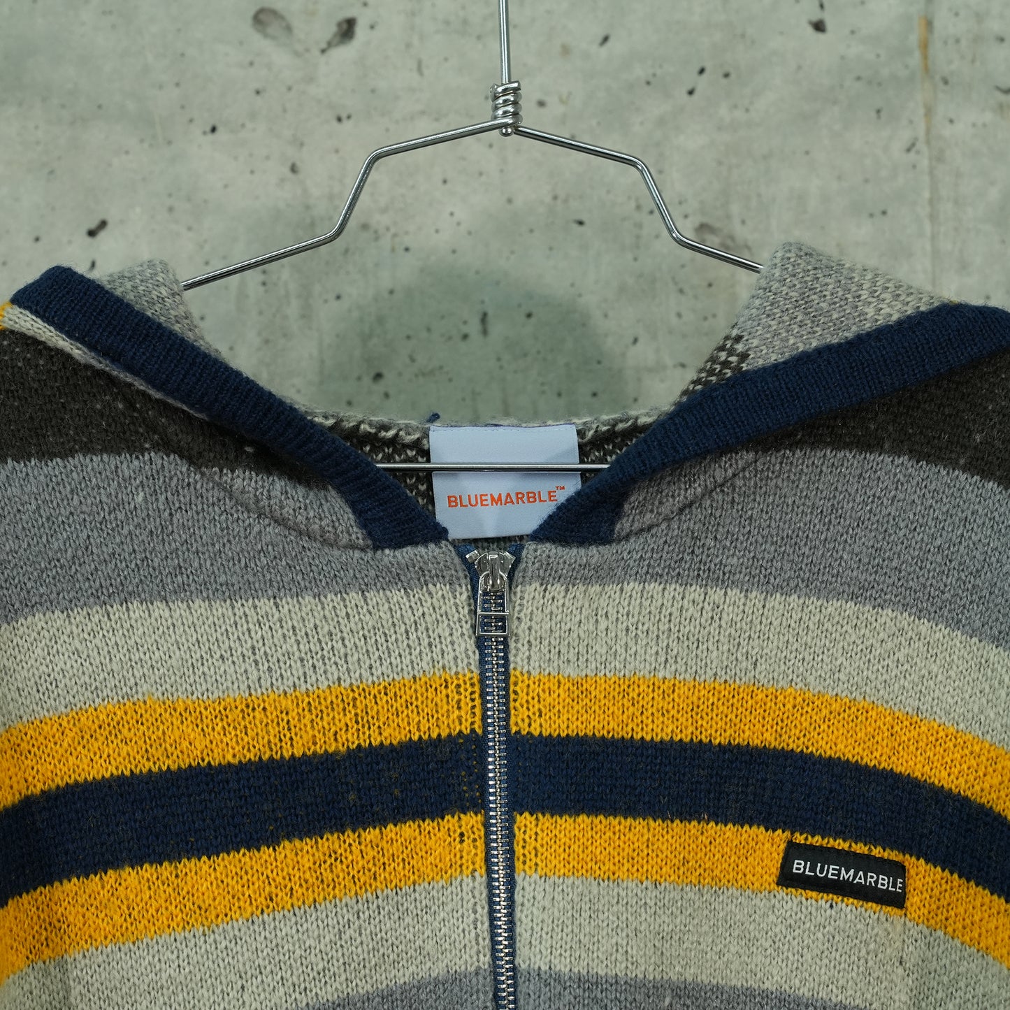 ZIPPED KNITTED HOODIE / MULTICOLOUR