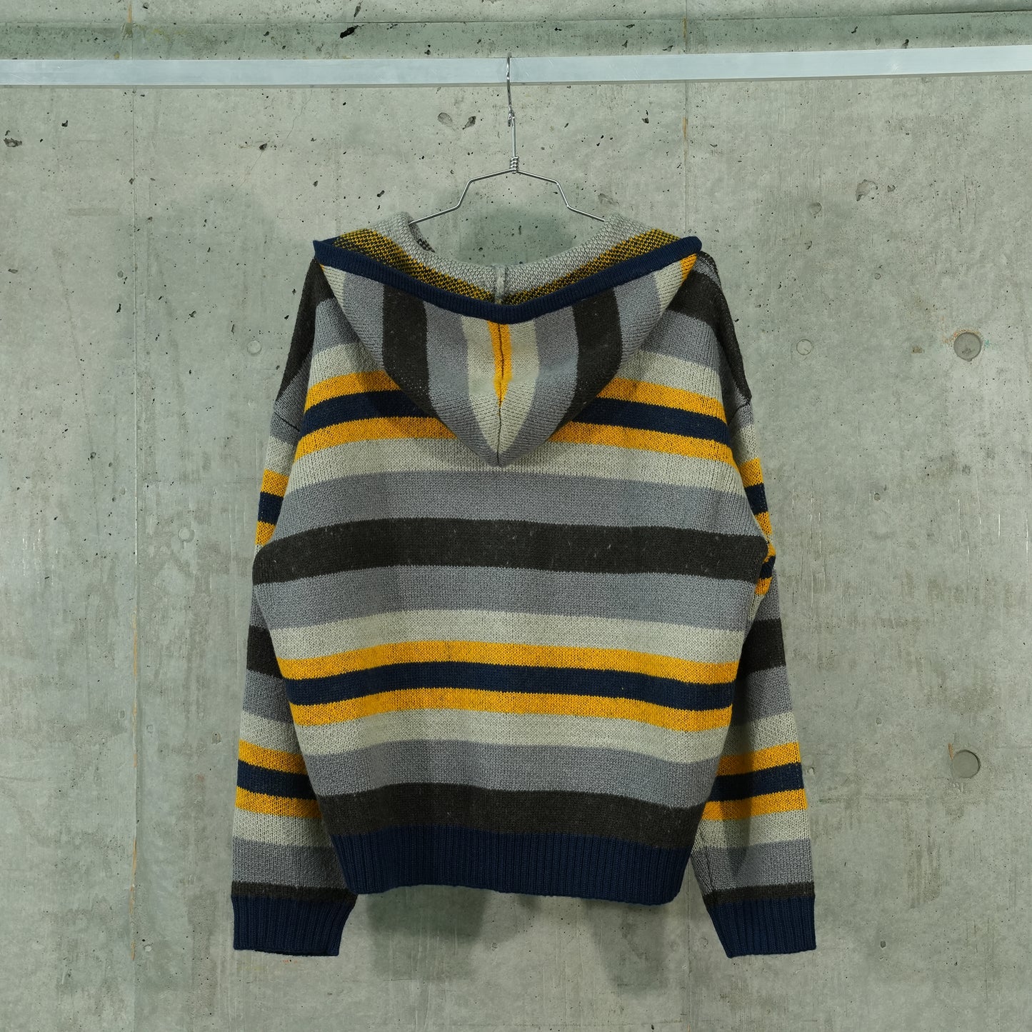 ZIPPED KNITTED HOODIE / MULTICOLOUR