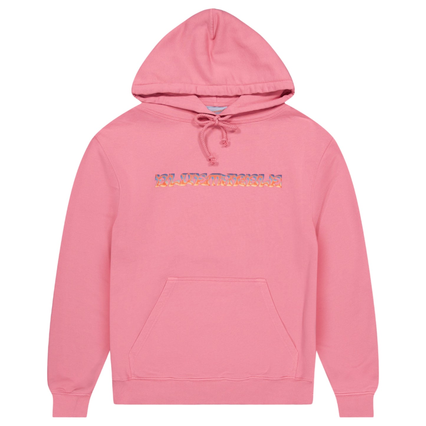 TRIPPY LEAVES PRINT HOODIE / PINK