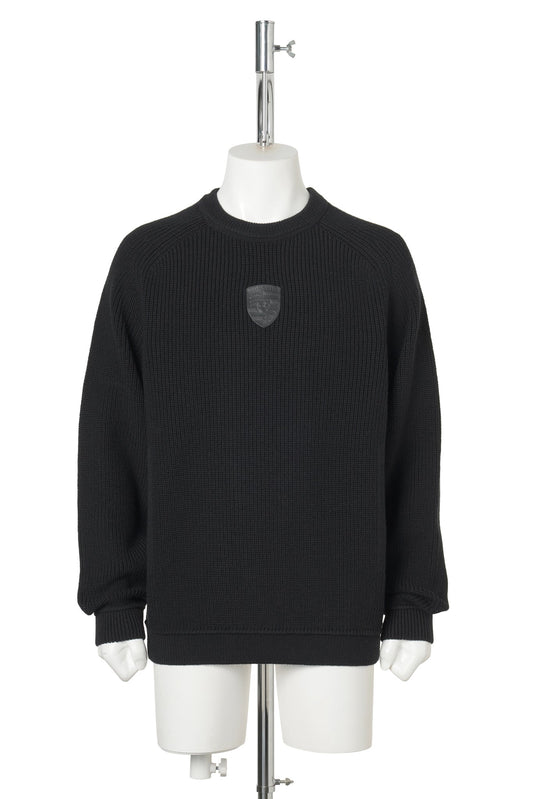 VIRGIN-WOOL SWEATER / BLACK