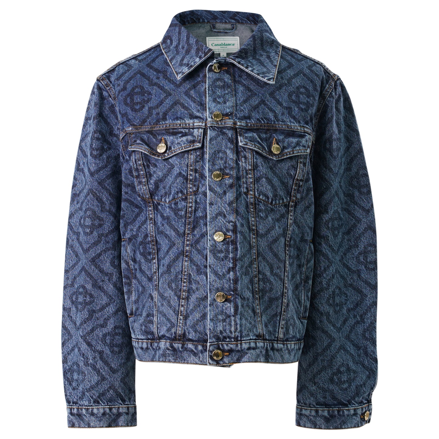 DENIM JACKET LASER MONOGRAM IN DARK VINTAGE / CSB610:MONOGRAM DARK VINTAGE