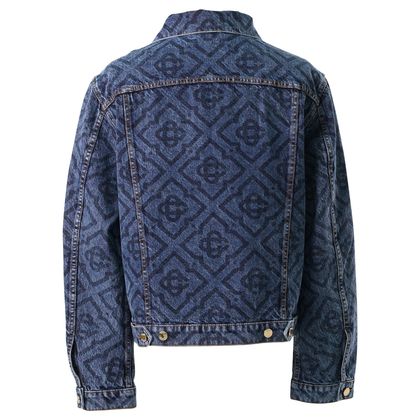 DENIM JACKET LASER MONOGRAM IN DARK VINTAGE / CSB610:MONOGRAM DARK VINTAGE