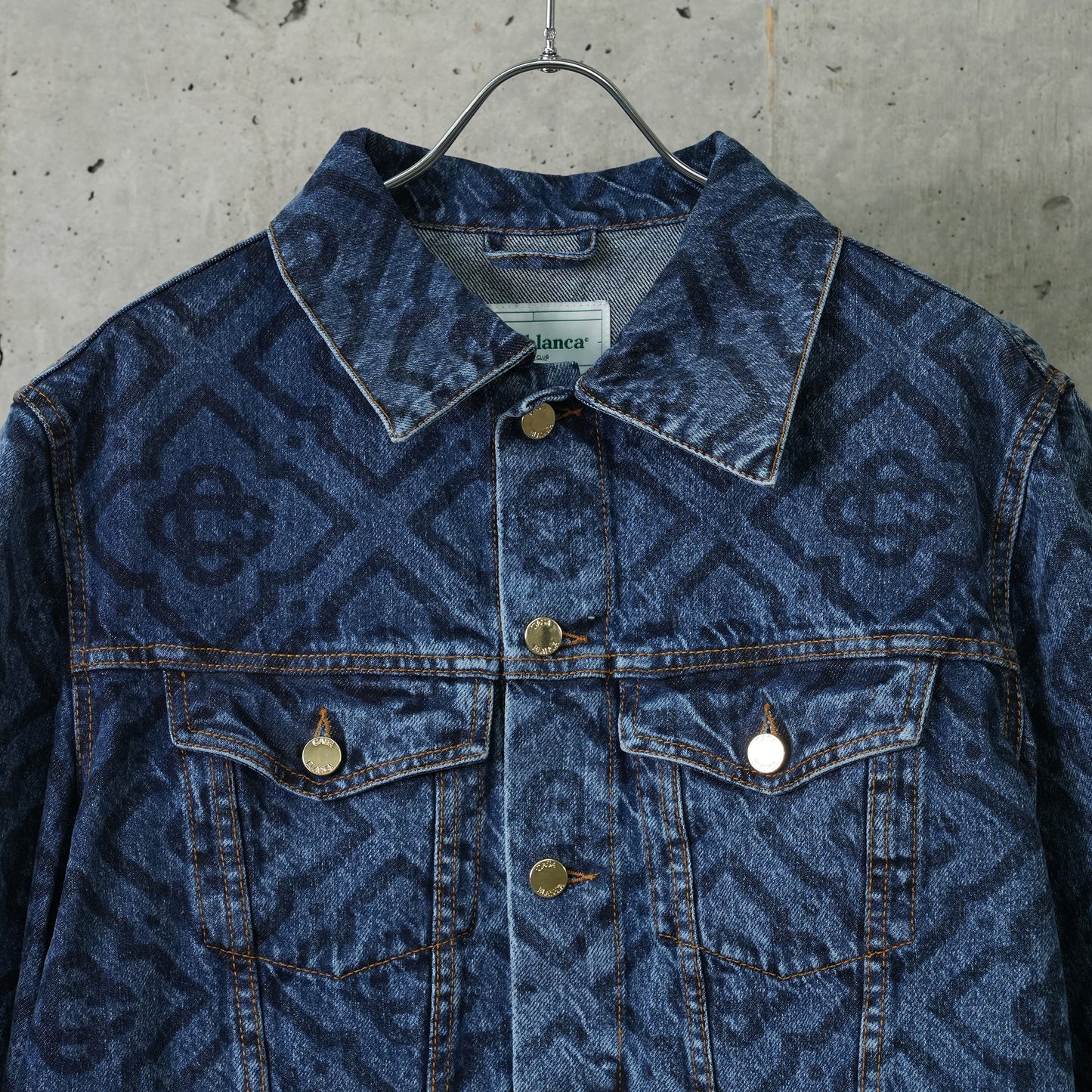 DENIM JACKET LASER MONOGRAM IN DARK VINTAGE / CSB610:MONOGRAM DARK VINTAGE