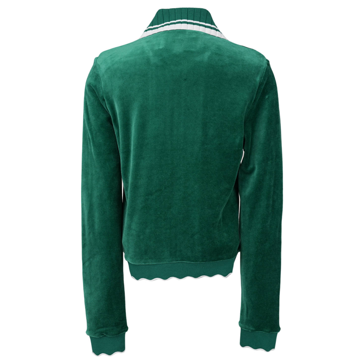 WOMENS WAVED RIB TRACK JACKET / CSB423:EVERGREEN