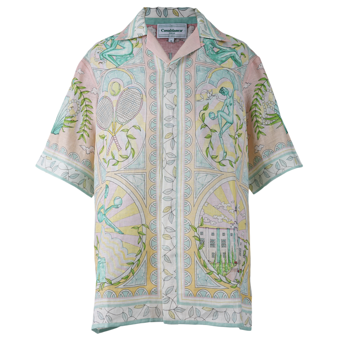 CUBAN COLLAR SHORT SLEEVE SHIRT / CSB580:VASE