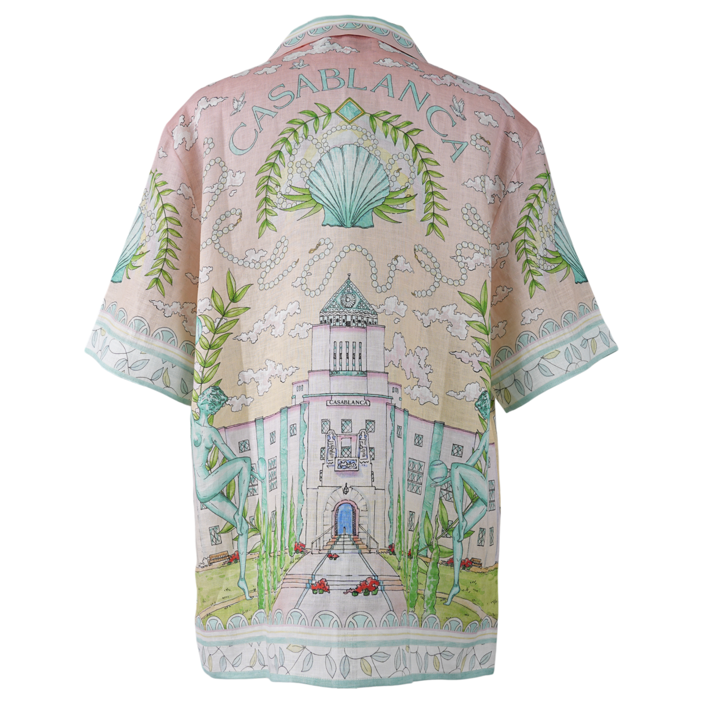 CUBAN COLLAR SHORT SLEEVE SHIRT / CSB580:VASE