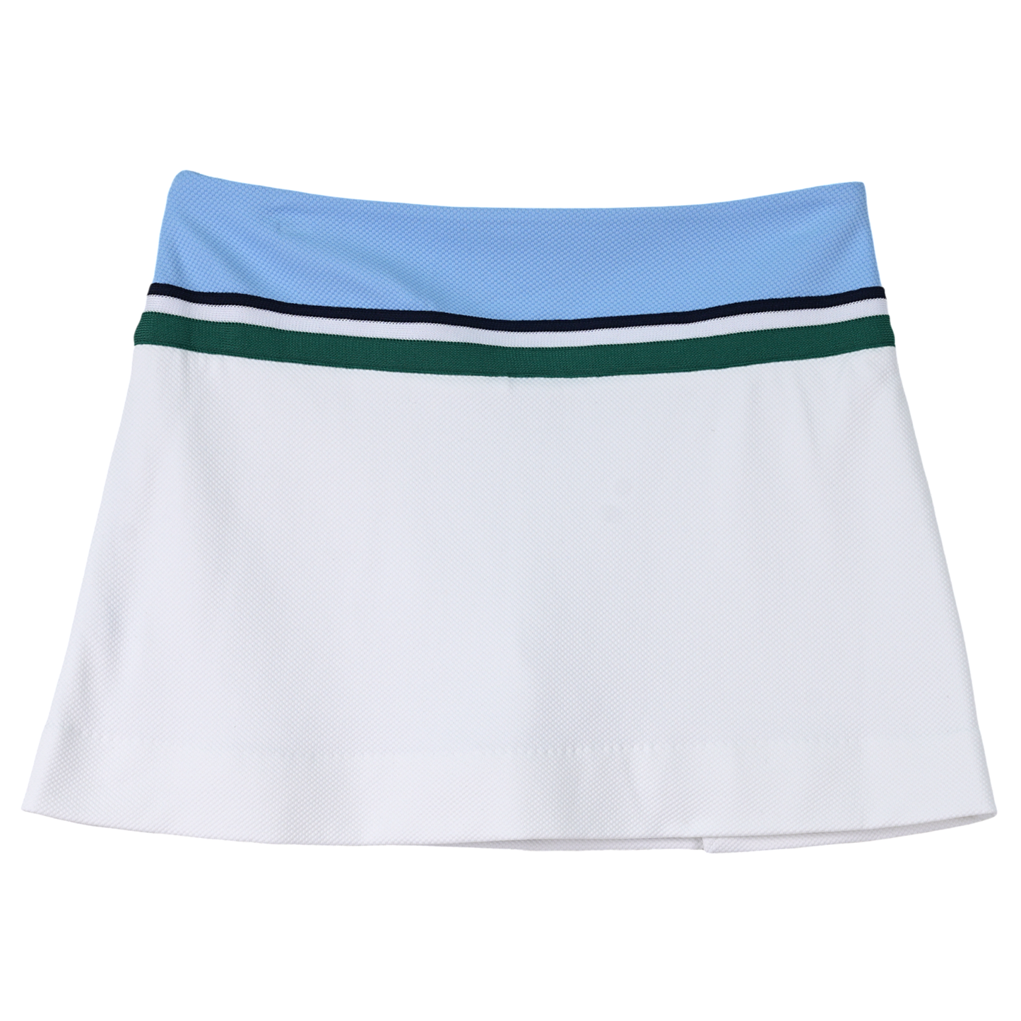 WOMENS CONTRAST PANEL SKIRT / CSB574:PALE BLUE/WHITE