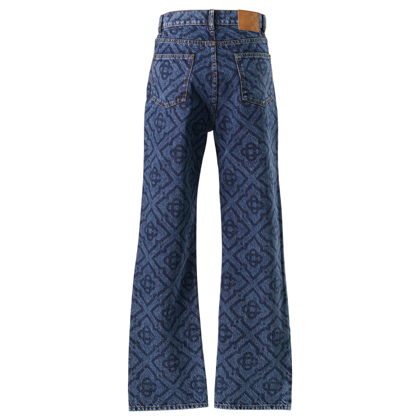 DENIM JEANS LASER MONOGRAM IN DARK VINTAGE / CSB610:MONOGRAM DARK VINTAGE