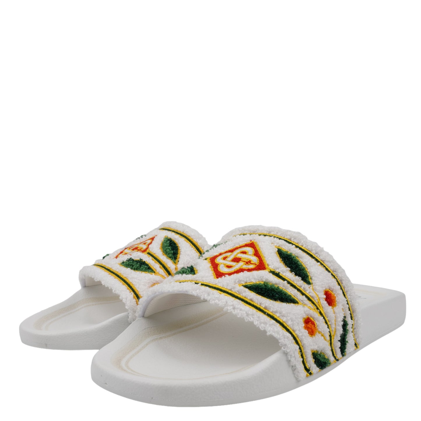 EMBROIDERED TERRY SLIDER / 010:WHITE