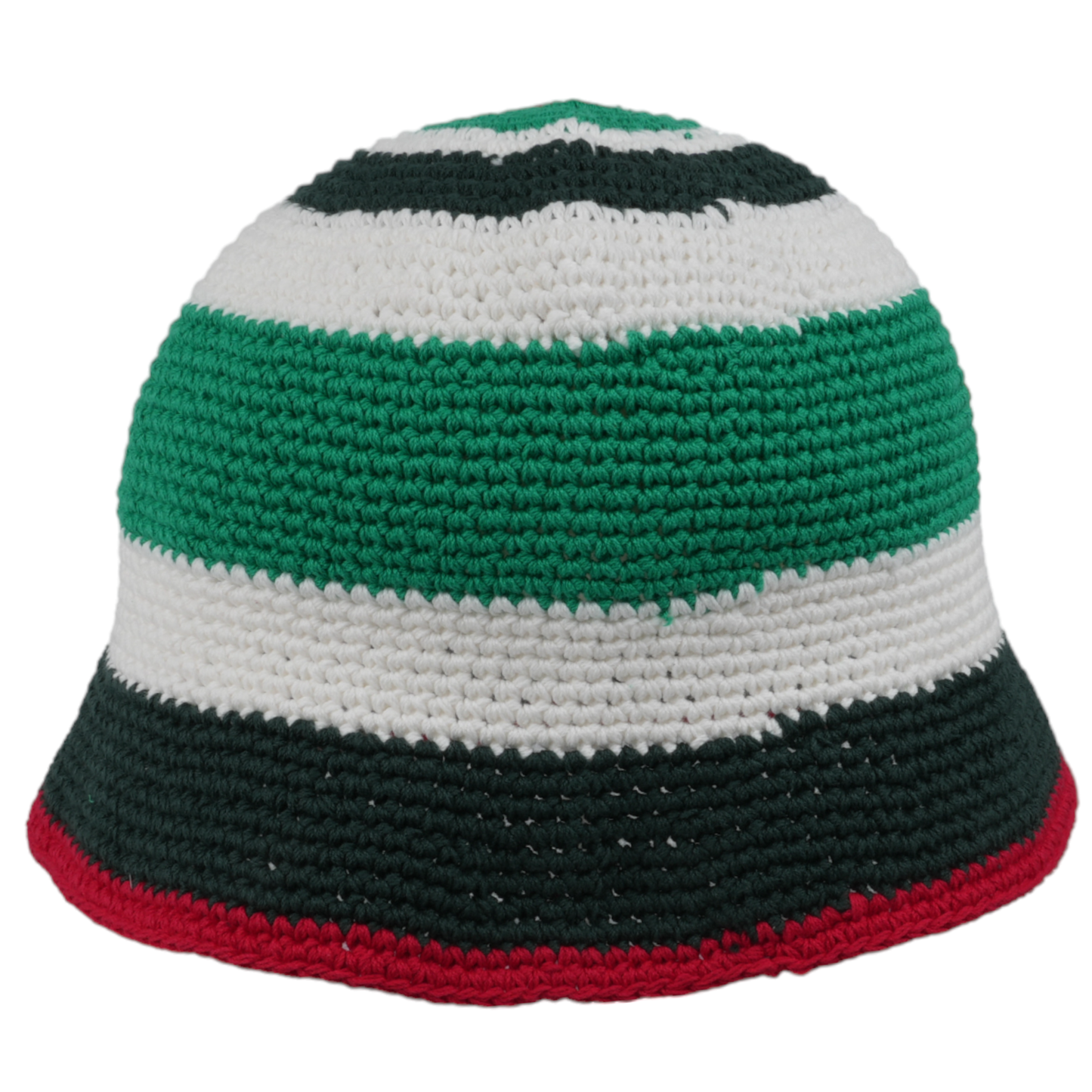 COTTON CROCHET HAT / CSB054:GREEN/WHITE