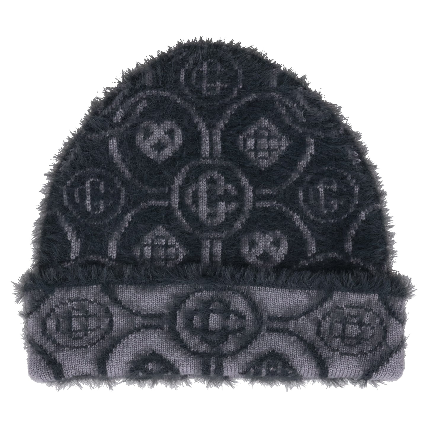 FLUFFY MONOGRAM BEANIE / CSB072:GREY