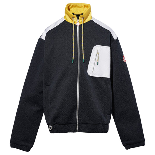 MENS JACQUARD NYLON JACKET / CSB006:NAVY