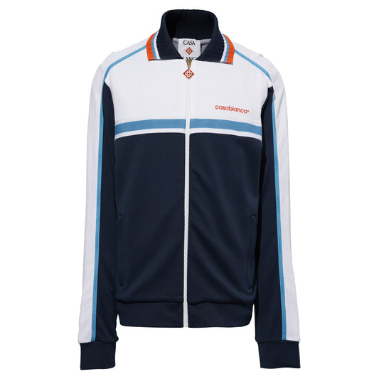 MENS TEXTURED TRACK JACKET / CSB315:NAVY/WHITE