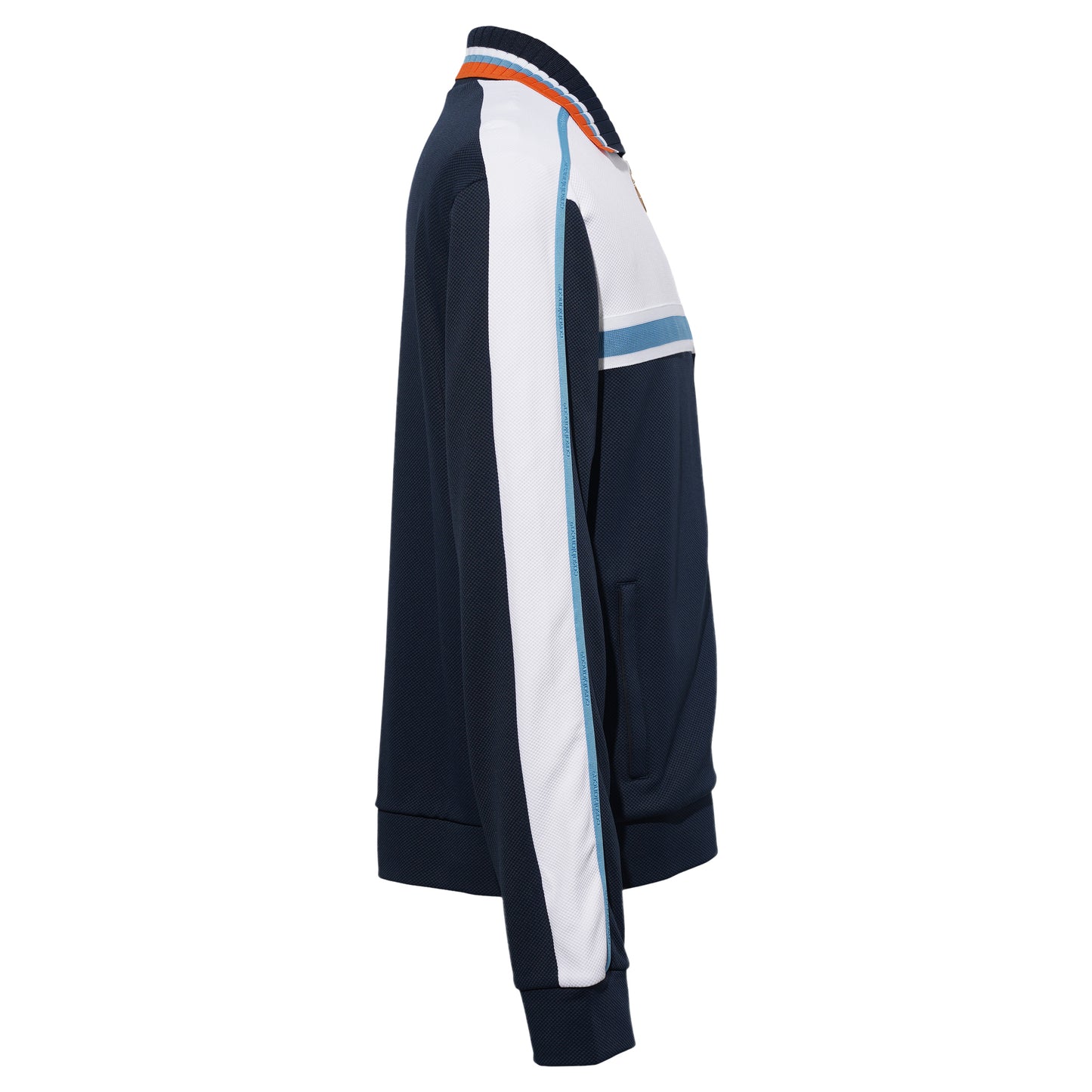 MENS TEXTURED TRACK JACKET / CSB315:NAVY/WHITE