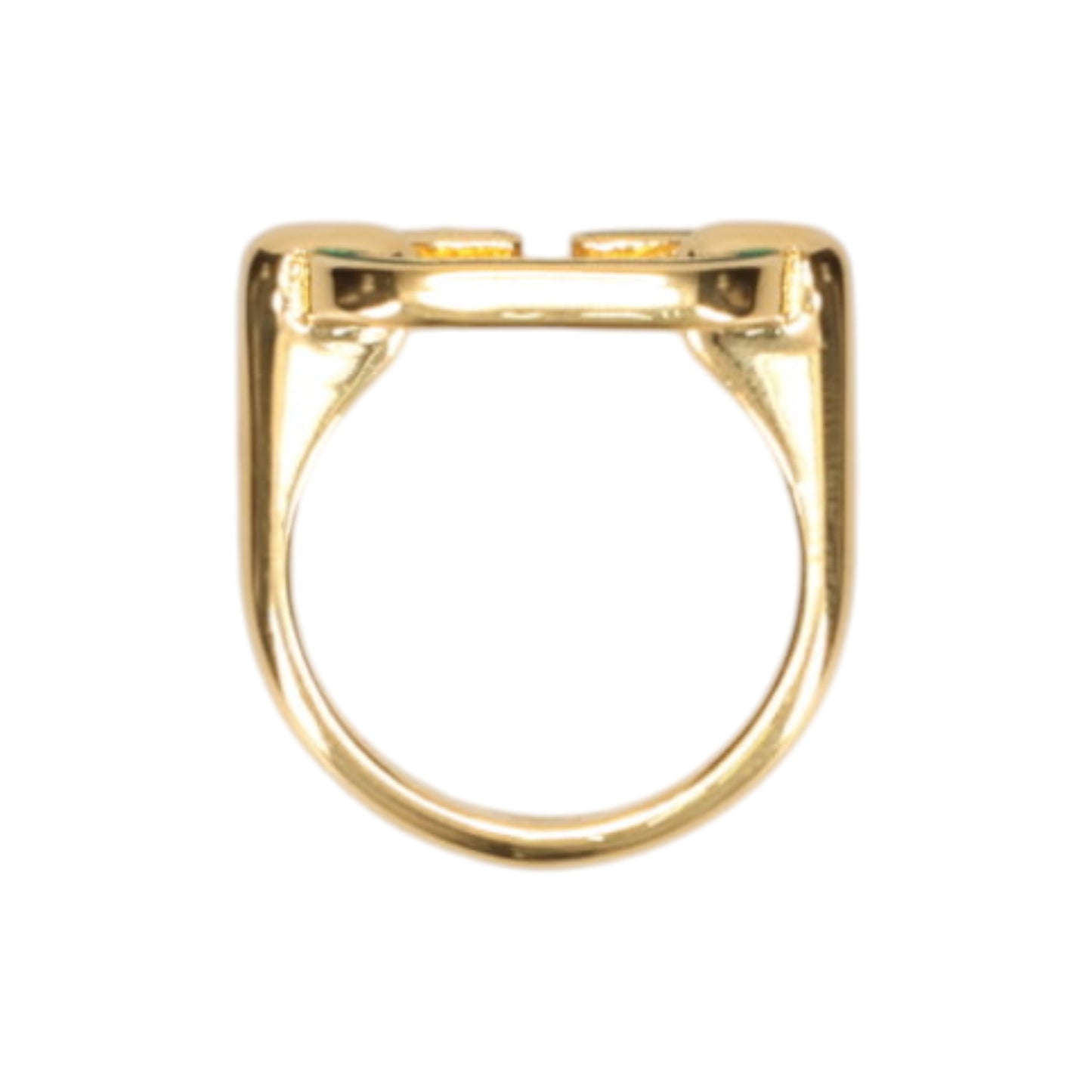 ENAMEL C LINK RING / CSB250:GREEN/GOLD