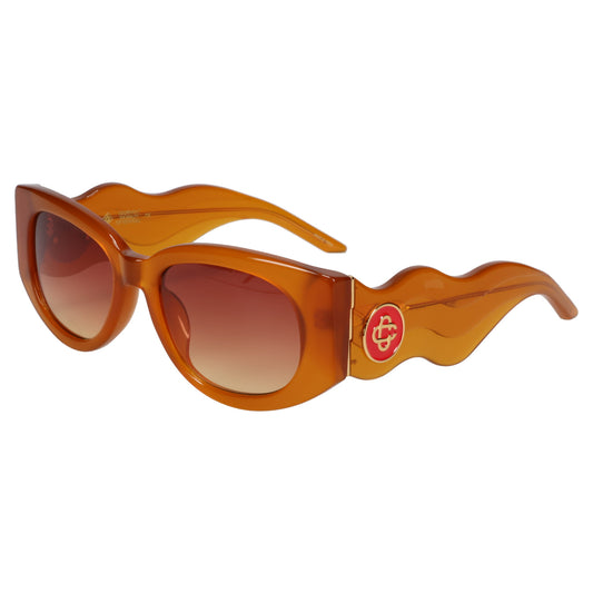 MENS OVAL WAVE SUNGLASSES / CSB011:YELLOW