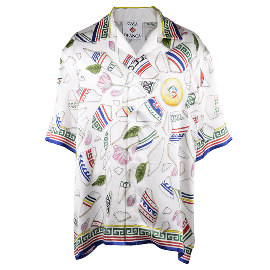 SHORT SLEEVE CUBAN COLLAR SHIRT / CSB669:LE VASE BRISE