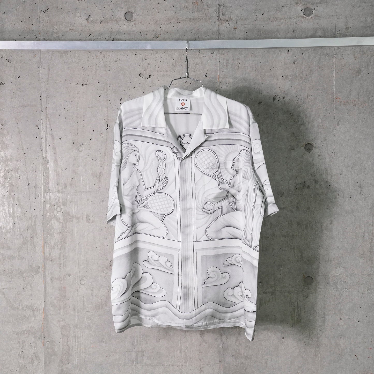 SHORT SLEEVE CUBAN COLLAR SHIRT / CSB684:SACRED STONE