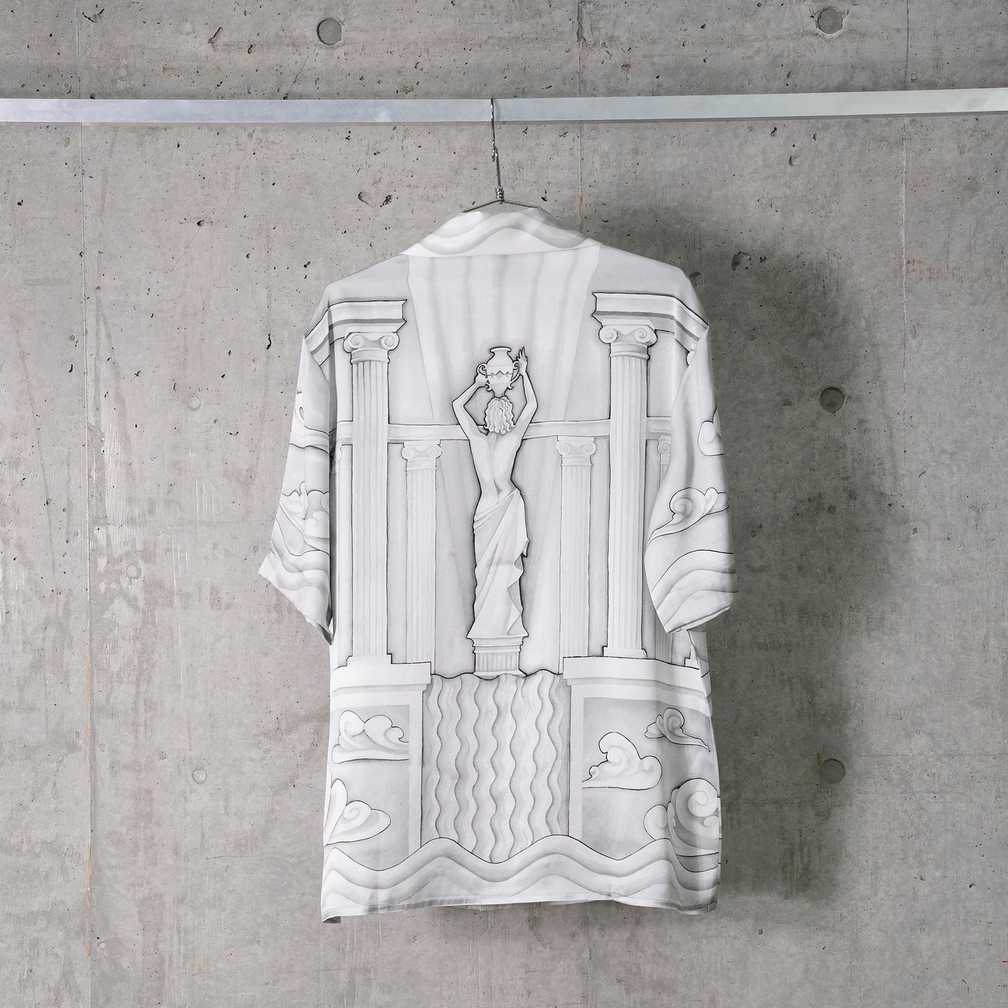 SHORT SLEEVE CUBAN COLLAR SHIRT / CSB684:SACRED STONE