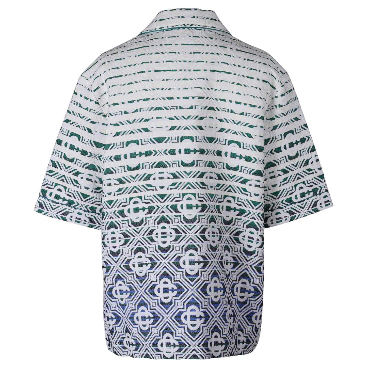 MENS TOWELLING OPEN COLLAR SHIRT / CSB676:MONOGRAM GRADIENT