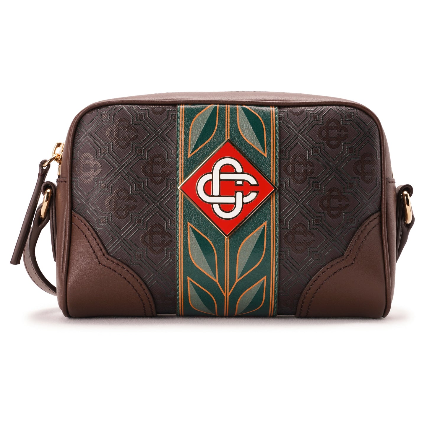 MONOGRAM CROSSBODY BAG / CSB013:BROWN