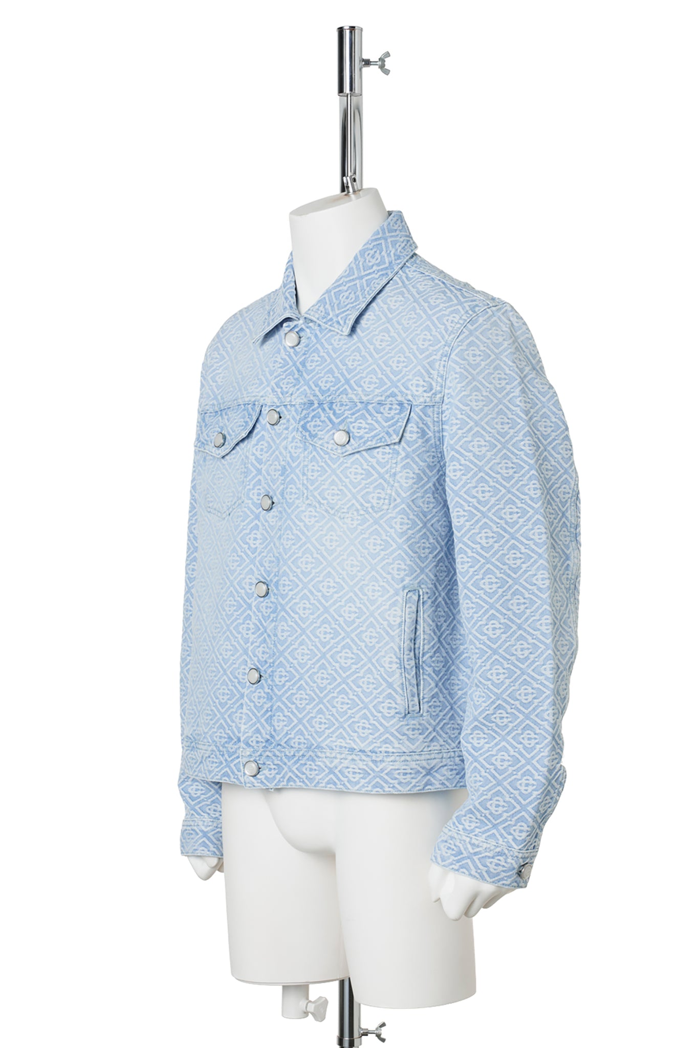 WASHED MONOGRAM DENIM JACKET / CSB004:LIGHT BLUE