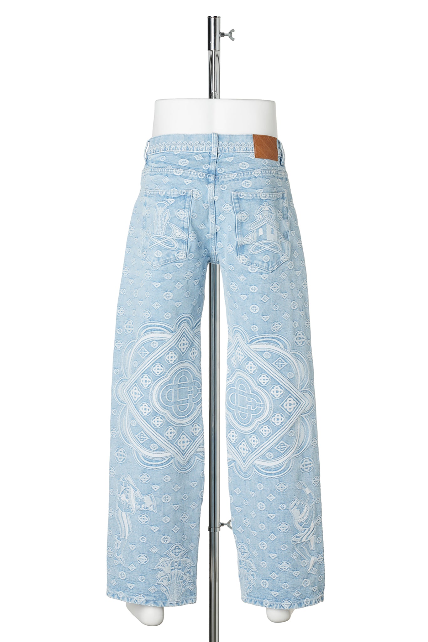 CARPET JACQUARD BAGGY DENIM JEANS / CSB373:LIGHT BLUE CARPET JACQUARD