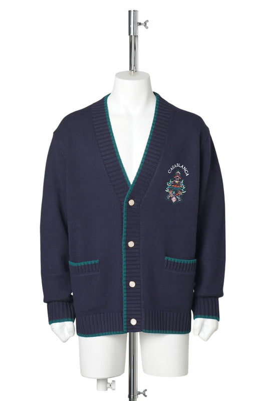 HOTEL EMBLEM EMBROIDERED CARDIGAN / CSB185:HOTEL EMBLEM
