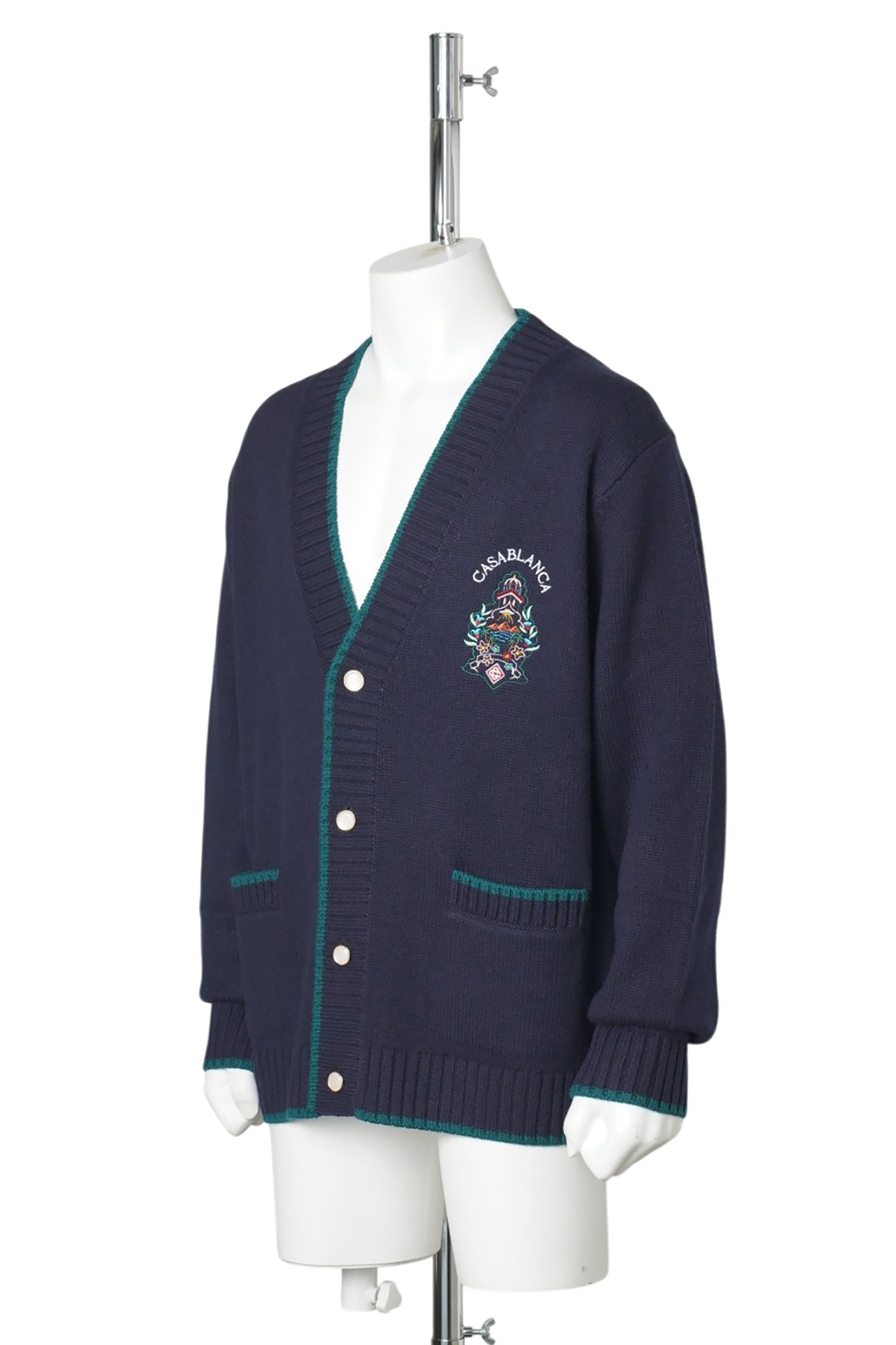 HOTEL EMBLEM EMBROIDERED CARDIGAN / CSB185:HOTEL EMBLEM