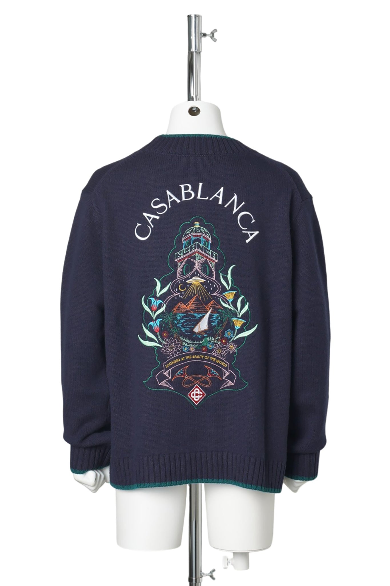 HOTEL EMBLEM EMBROIDERED CARDIGAN / CSB185:HOTEL EMBLEM