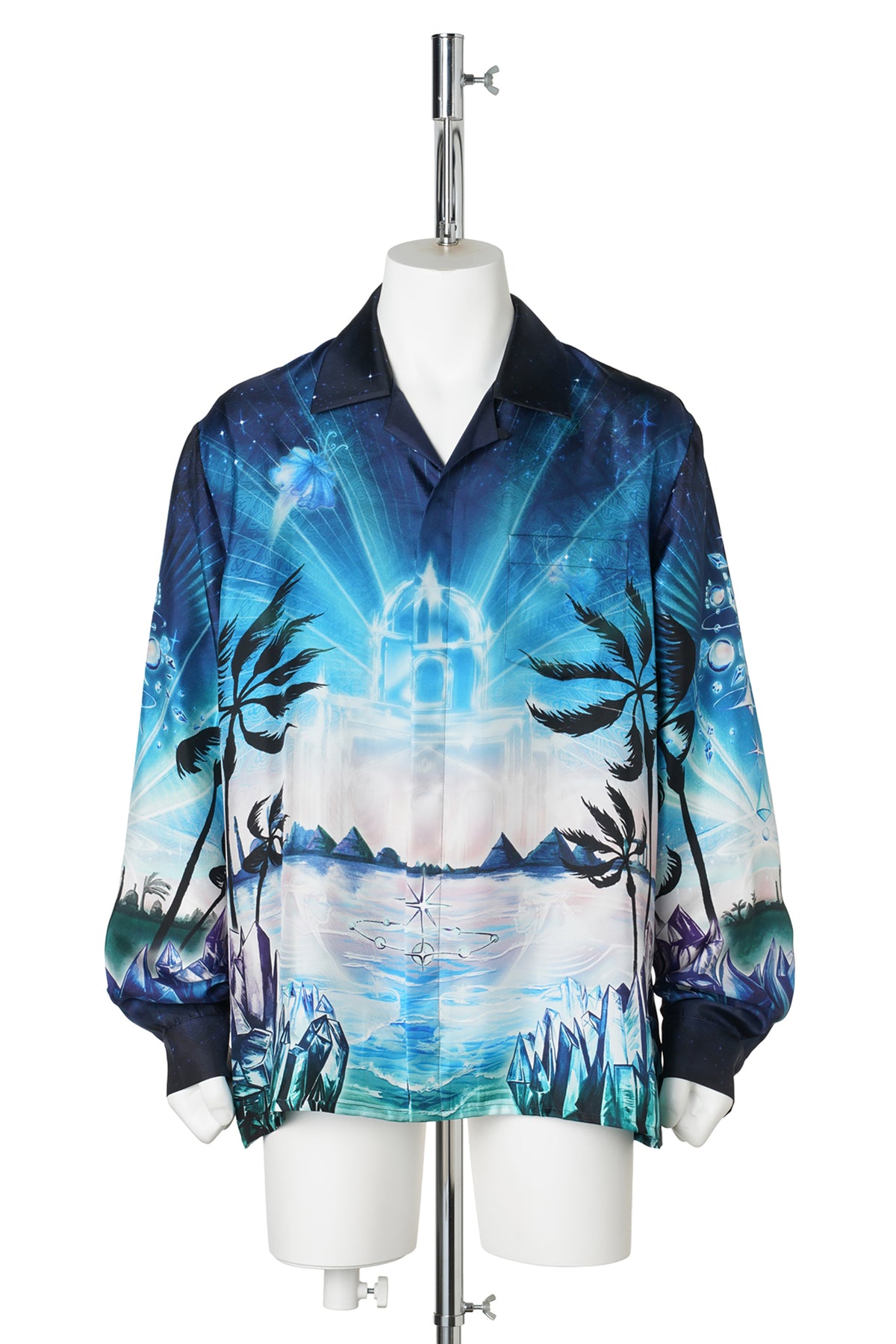CUBAN COLLAR LS SHIRT / CSB316:CRYSTAL ALCHEMY