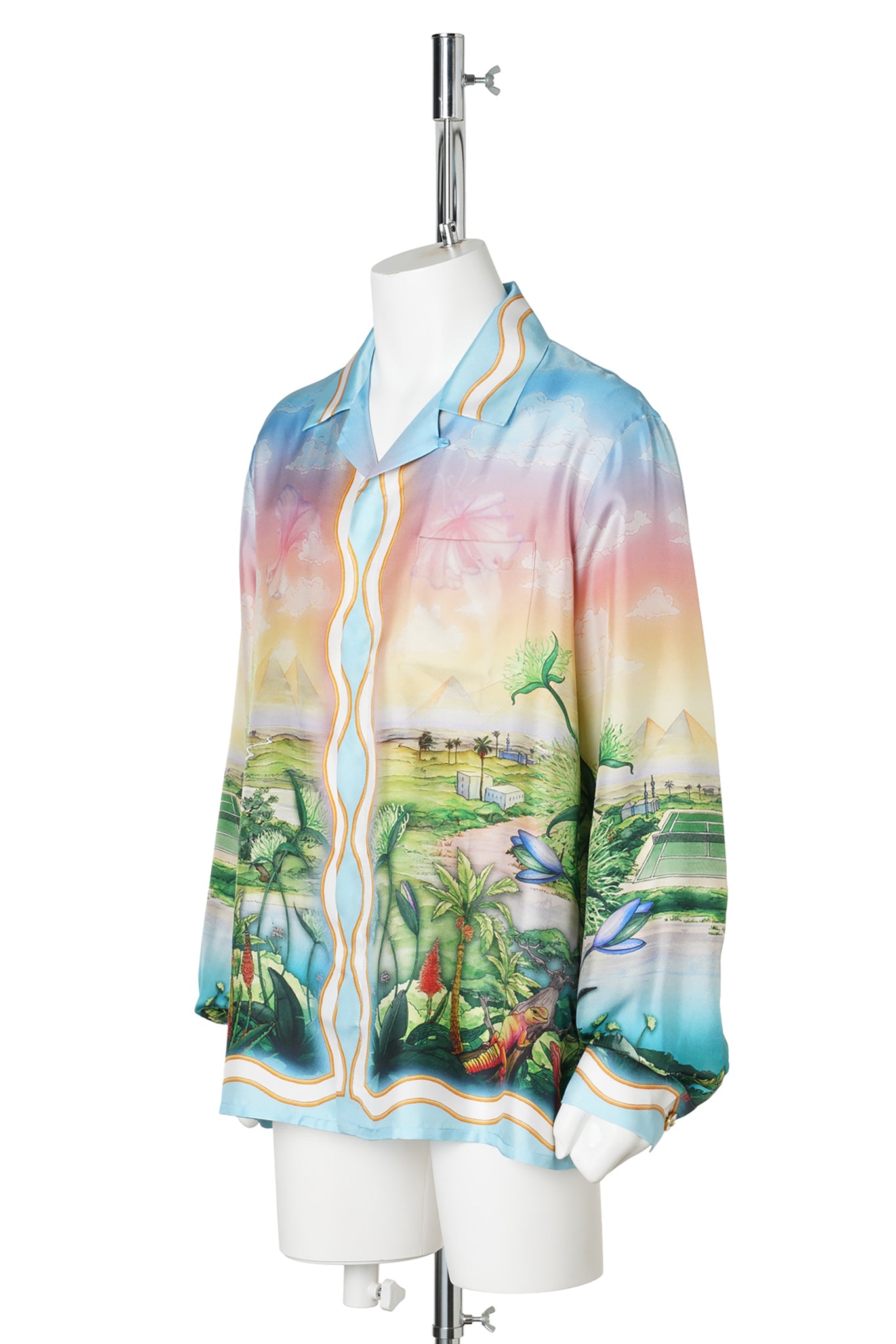 CUBAN COLLAR LS SHIRT / CSB124:TENNIS CLUB