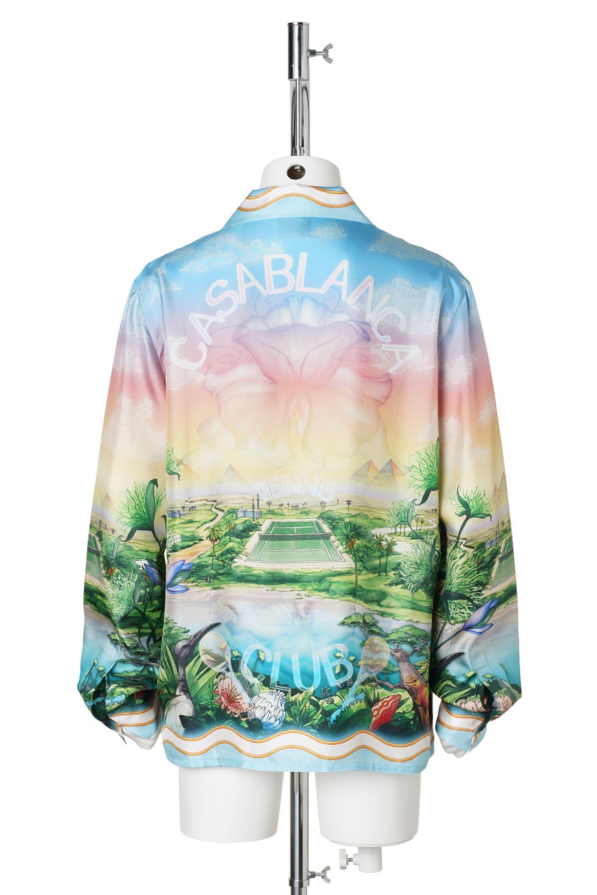 CUBAN COLLAR LS SHIRT / CSB124:TENNIS CLUB