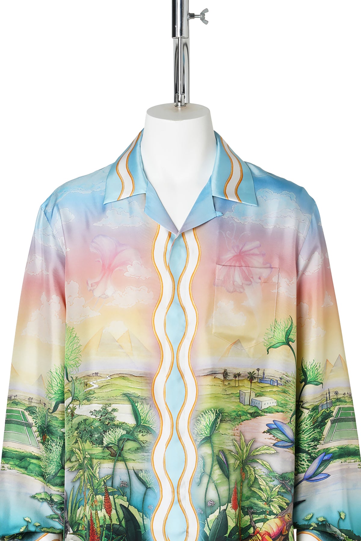CUBAN COLLAR LS SHIRT / CSB124:TENNIS CLUB