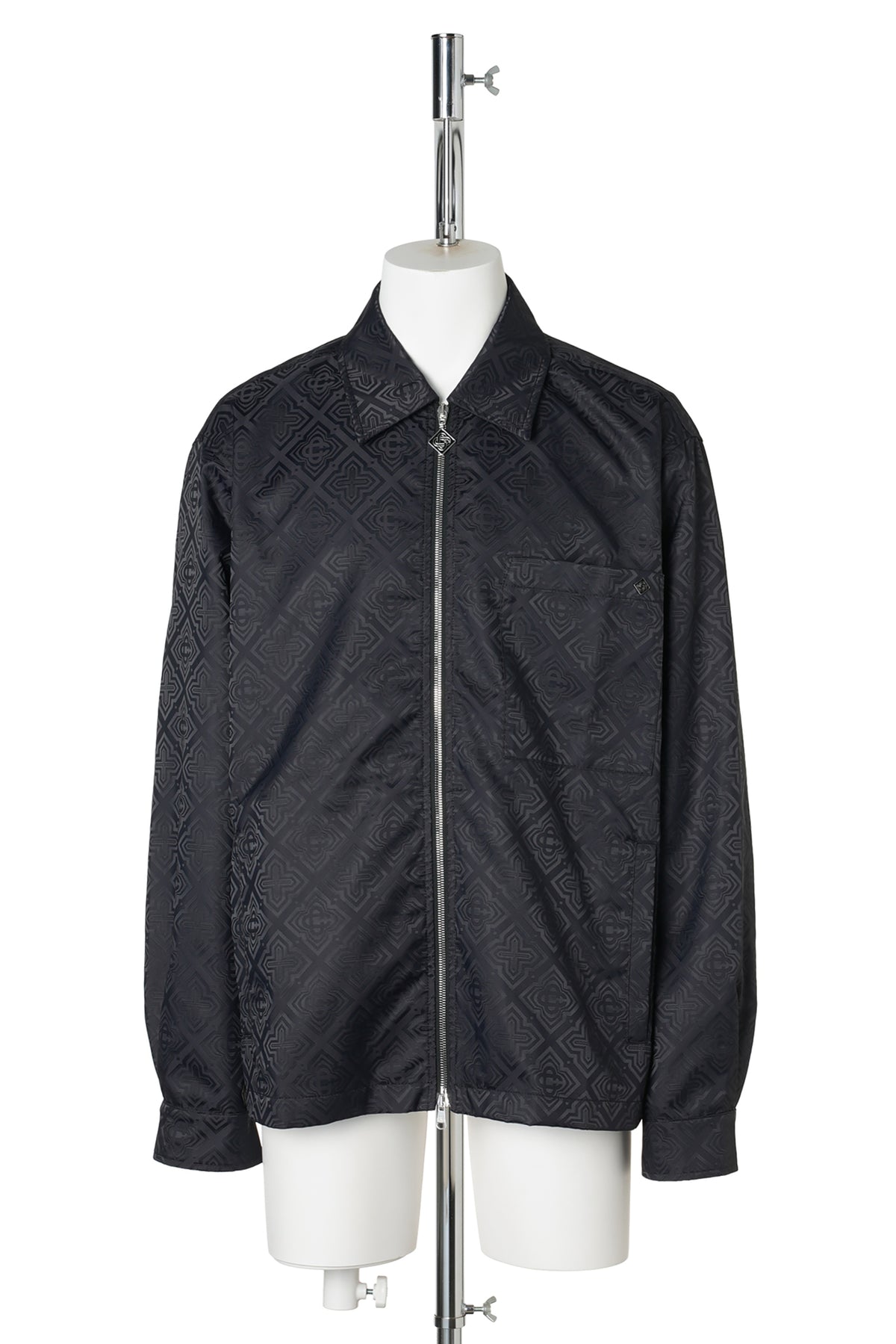 OVERSIZED ZIP SHIRT / CSB229:BLACK RADIATING MONOGRAM