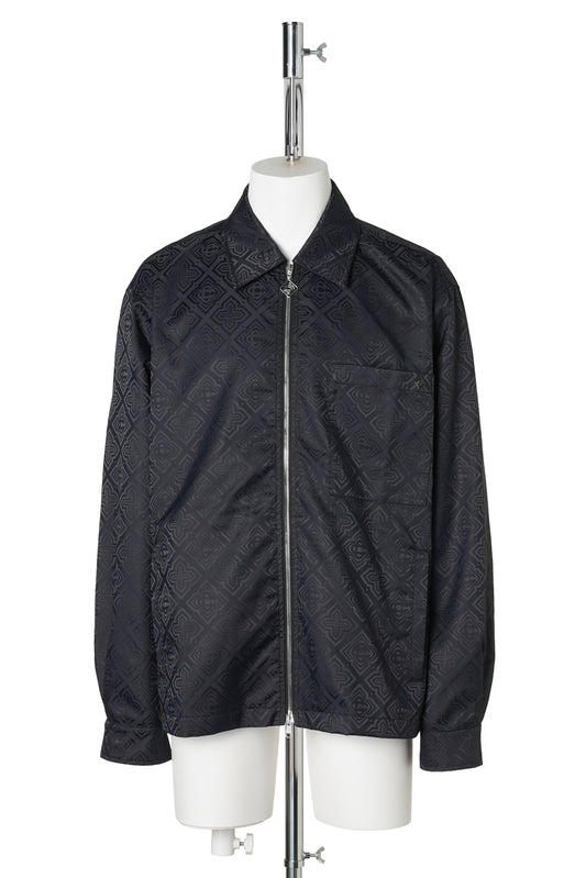 OVERSIZED ZIP SHIRT / CSB229:BLACK RADIATING MONOGRAM