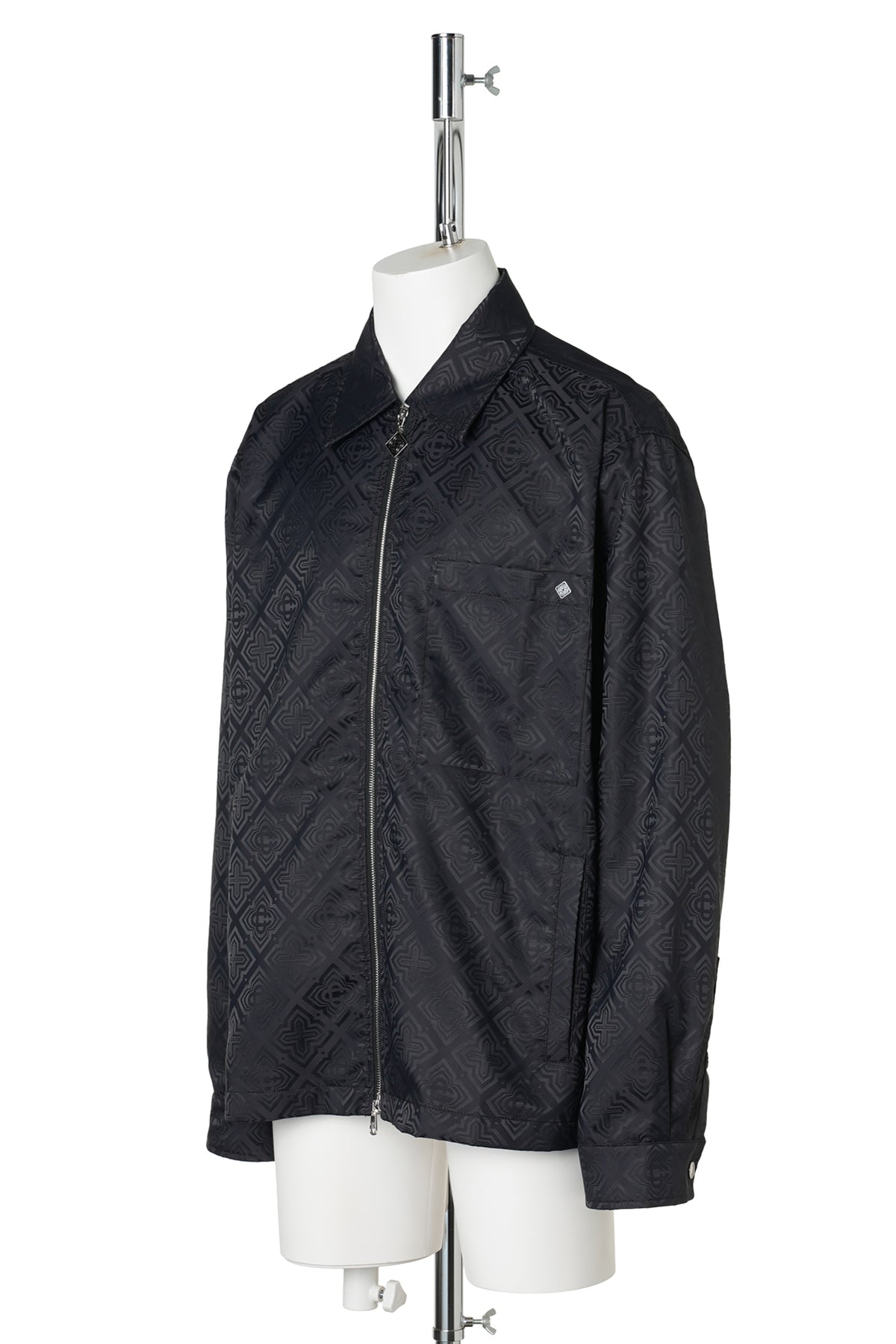 OVERSIZED ZIP SHIRT / CSB229:BLACK RADIATING MONOGRAM