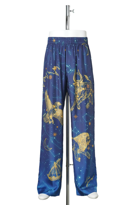 ASTROLOGY SILK TWILL TROUSERS / CSB056:ASTROLOGY